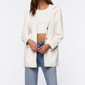 White leather blazer